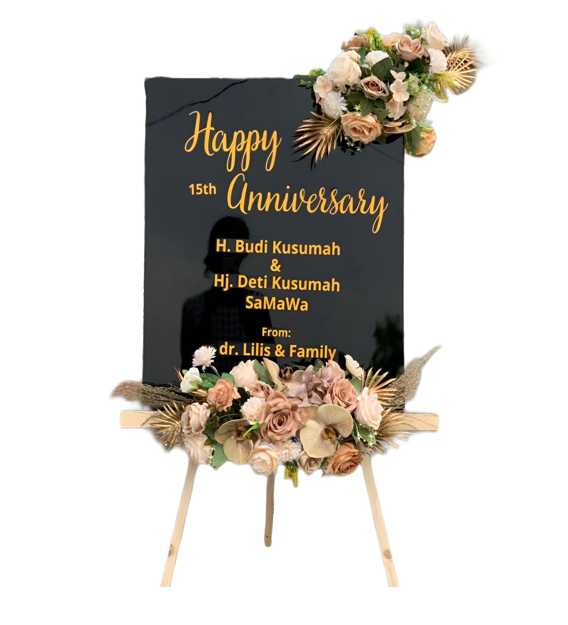 Papan Bunga Akrilik Licin