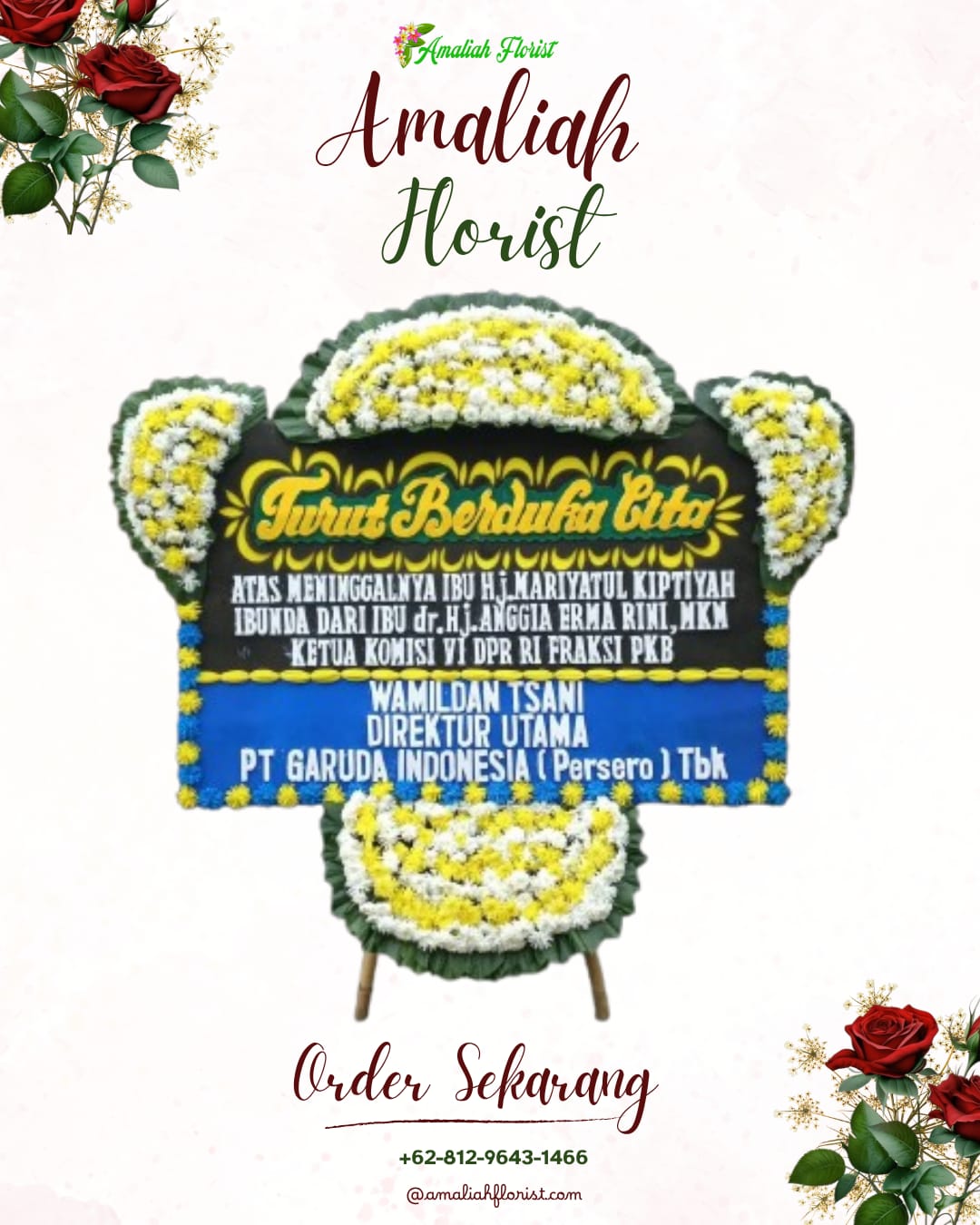 Papan Bunga Duka Licin